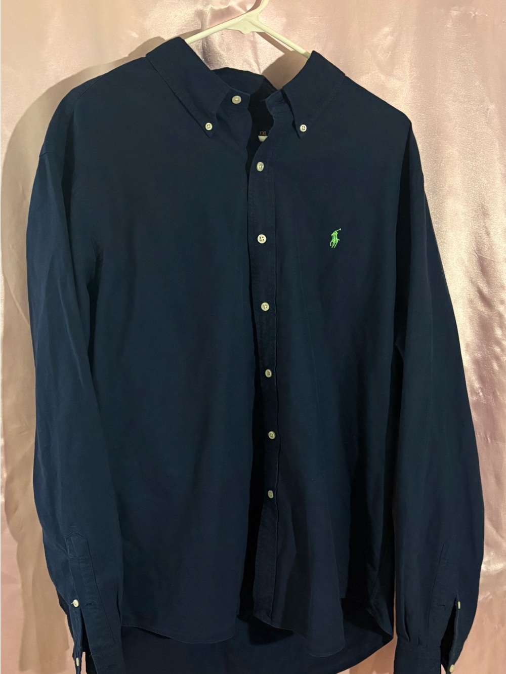 Polo by Ralph Lauren Navy Button-Down Shirt with Green Pony